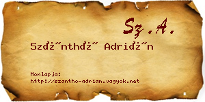 Szánthó Adrián névjegykártya