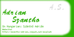 adrian szantho business card